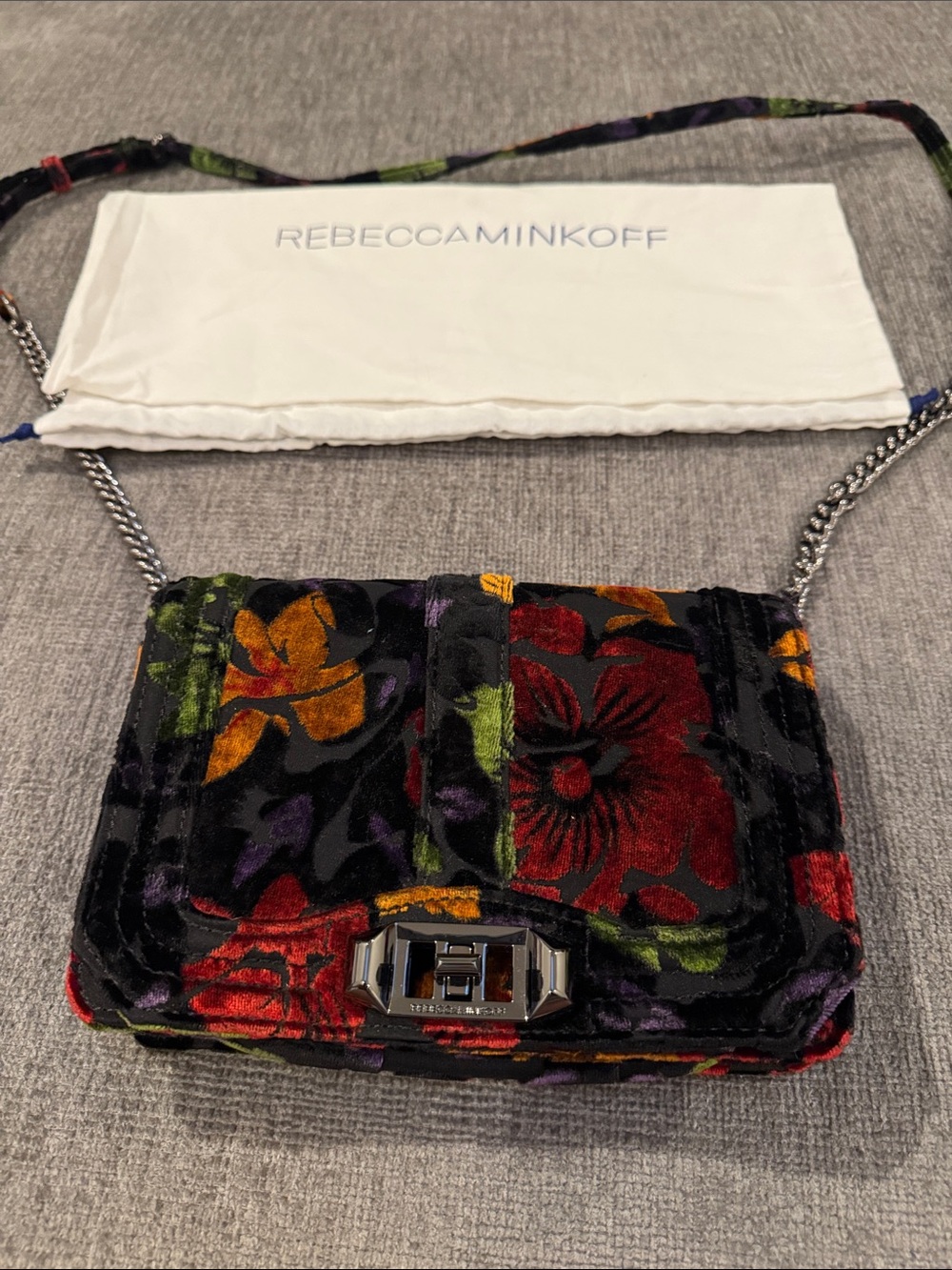 Rebecca Minkoff Love Floral Velvet Crossbody